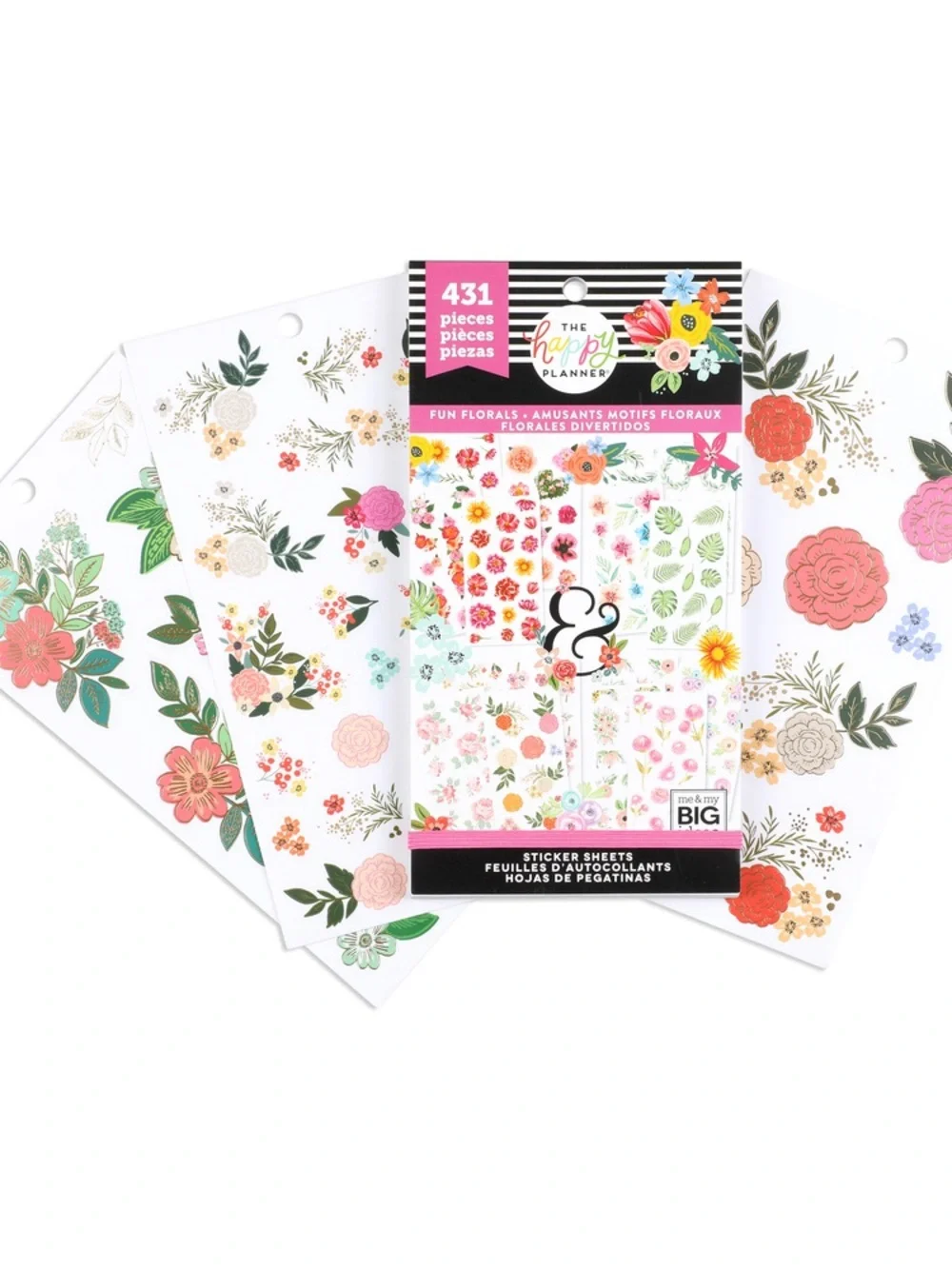 The Happy Planner Fun Florals Botanical Sticker Book – 431 Pieces